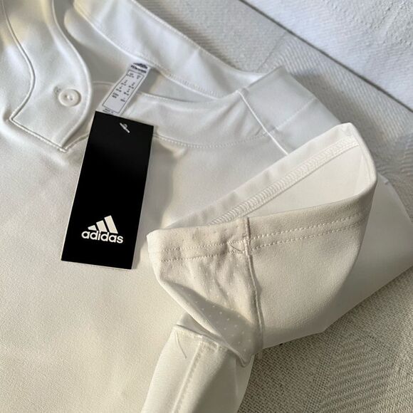 Adidas Women’s Top Jersey w Button And Vented Underarm NWT. - Picture 5 of 5